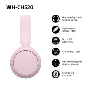 Sony WH-CH520 Langattomat kuulokkeet, on-ear