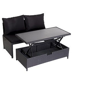 Pihakalusteet, sohva ja pöytä