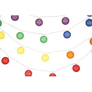 Lysslynge med fargede baller