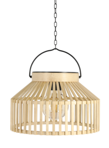 Hengende solcellelampe, bambus, Northlight
