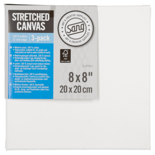 Målardukar med kilramar Sang, bomull 3-pack