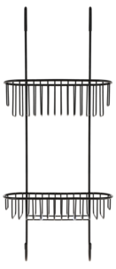 Ripustettava suihkuhylly, jossa koukut