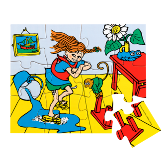 Pippi träpussel 12 bitar, från 3 år