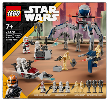 LEGO Star Wars Kloonisoturin ja taisteludroidin taistelupakkaus 75372, yli 7-vuotiaille