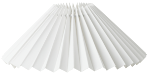 Northlight Ines plisserad lampskärm vit, 25 cm och 36 cm