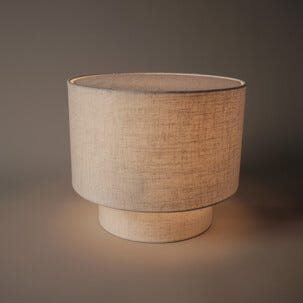 Northlight Didrik bordlampe mini, lin og metall 25,5 cm