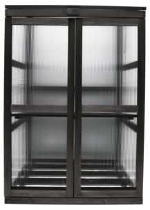 Växthus mot vägg svart, 60 x 40 x 100 cm