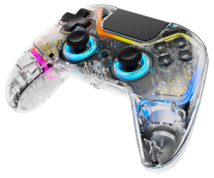 Deltaco kontroll för PS4 och PC, transparent RGB