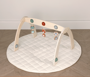 Leikkimatto tikattu, pyöreä, 100 cm