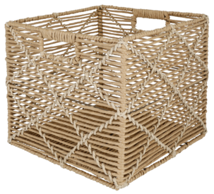 Punottu säilytyskori kahvoilla, nature