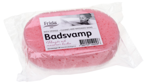 Badsvamp med skrubb för kroppen