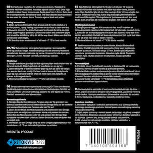 Tätningslist Omega-profil svart, 1-7 mm, Stokvis Tapes