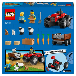 LEGO City Röd jordbrukstraktor med släp och får 60461, från 4 år