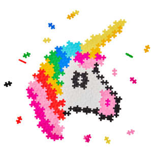 Plus Plus Puzzle By Number Unicorn 250 bitar, från 5 år