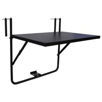 Balkongbord hängande, fällbart, svart, 57 x 60 x 43 cm