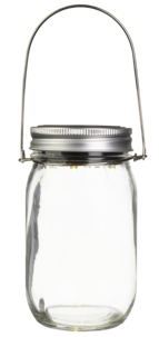 Solcellslampa glasburk