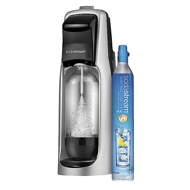 Kolsyremaskin Sodastream Jet Black Silver Clas Ohlson