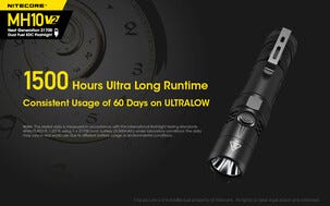 Nitecore vattentät laddbar ficklampa LED, 1200 lm