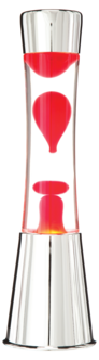 Lavalampe LED rød retro, 33 cm