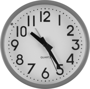 Analog vekkerklokke med belysning og slumrefunksjon, 12 cm