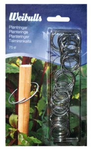 Weibulls plantringar metall, 75-pack