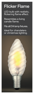 LED-kynttilälamppu lepattava Flicker Flame E14 1 W