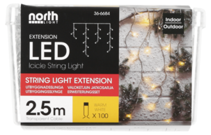 Jatkosarja jääpuikko valosarja, lämpimän valkoinen LED, Northlight