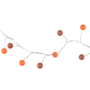 Dekorativ ljusslinga med röda bär, batteridriven, 2,5 m