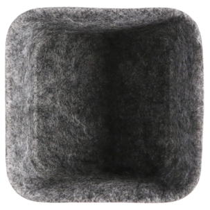 Oppbevaringsesker kontor grå filt, 8-pakning