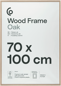 Fotoramme av FSC-merket tre på 70 x 100 cm