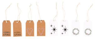 Hängetiketter Jul 8-pack