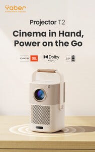 Yaber T2 Plus bärbar Full HD LCD projektor med NFC och JBL