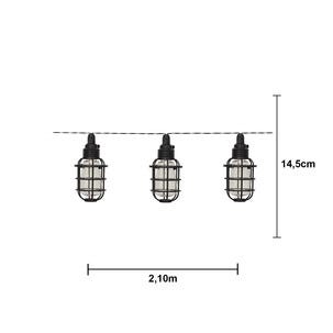 Cage ljusslinga solcell 8 lampor svart, Star Trading
