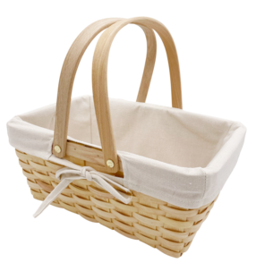 Flätad picknickkorg med avtagbart foder