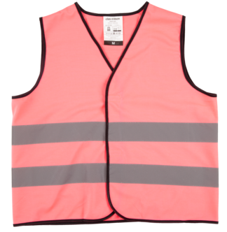 Refleksvest, rosa, Clas Ohlson