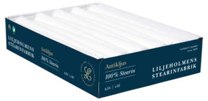 Liljeholmens antikljus, vita, 30-pack, 100 procent stearin