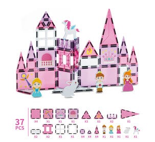 Magnetiske byggeklosser eventyrslott 37 deler, fra 3 år