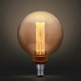 Dekorativ globlampa amber LED E14 50 lumen, extra varmvit