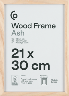 Valokuvakehys FSC-merkittyä puuta, 21x30 cm