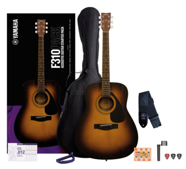 Yamaha F310P stålsträngad westerngitarr, startpaket