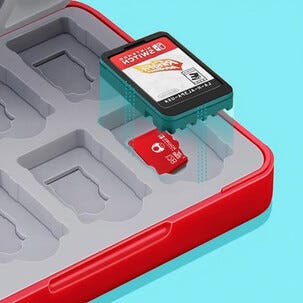 Exibel spillkortholder til Nintendo Switch, 24 rom