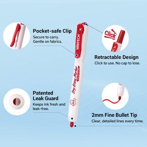 Writech whiteboardpenna 2 mm infällbar spets