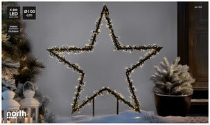 Stor adventsstjärna utomhus LED, 100 cm