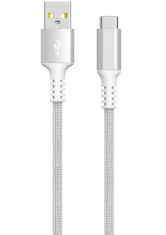 Tygklädd USB C kabel 3m USB-A till USB-C Clas Ohlson