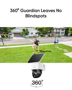 Eufy SoloCam S340 KI-overvåkningskamera 3K, solcelle