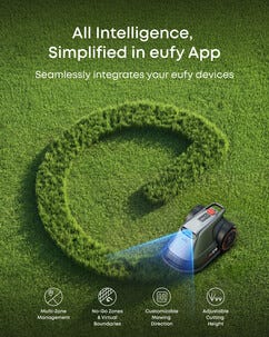 Eufy E18 robotgressklipper uten kantledning, 1200 m2