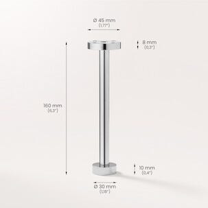 PrettyPegs møbelben Clas 160-mm, 1-pakning