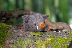 Agna Wool Art Kit ullfilting, villsvin, 10 cm