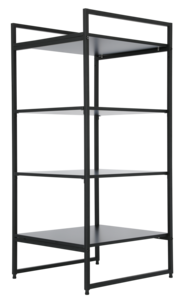 Klesstativ med hyller og bokser