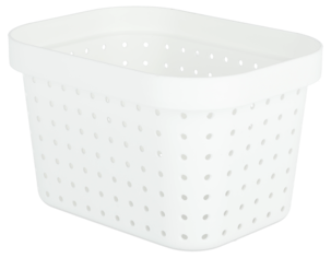 Oppbevaringskurv Neat, hvit, resirkulert plast